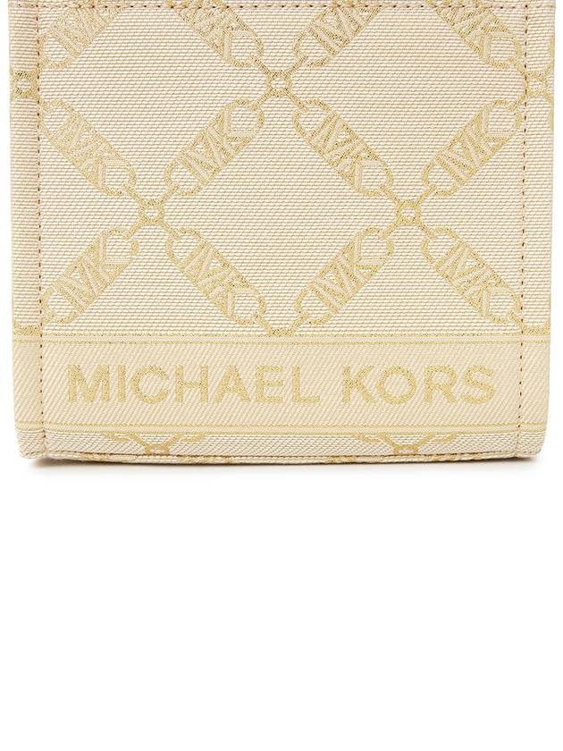 Gigi Monogram Pattern Jacquard Cross Bag Natural - MICHAEL KORS - BALAAN 9