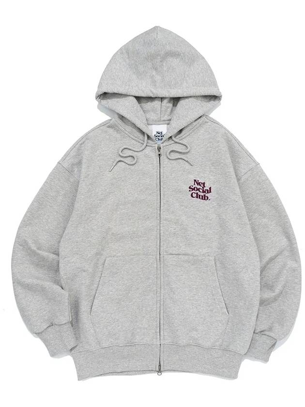 WAVY LOGO HOOD ZIP UP MELANGE - NET SOCIAL CLUB - BALAAN 4