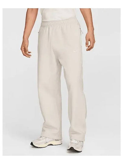 Sportswear Swoosh Open Hem Fleece Track Pants Light Bone - NIKE - BALAAN 2