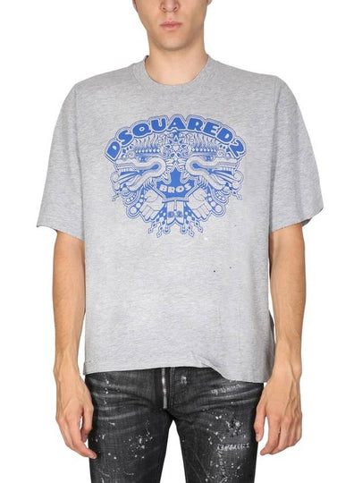 logo print short sleeve t-shirt gray - DSQUARED2 - BALAAN 2