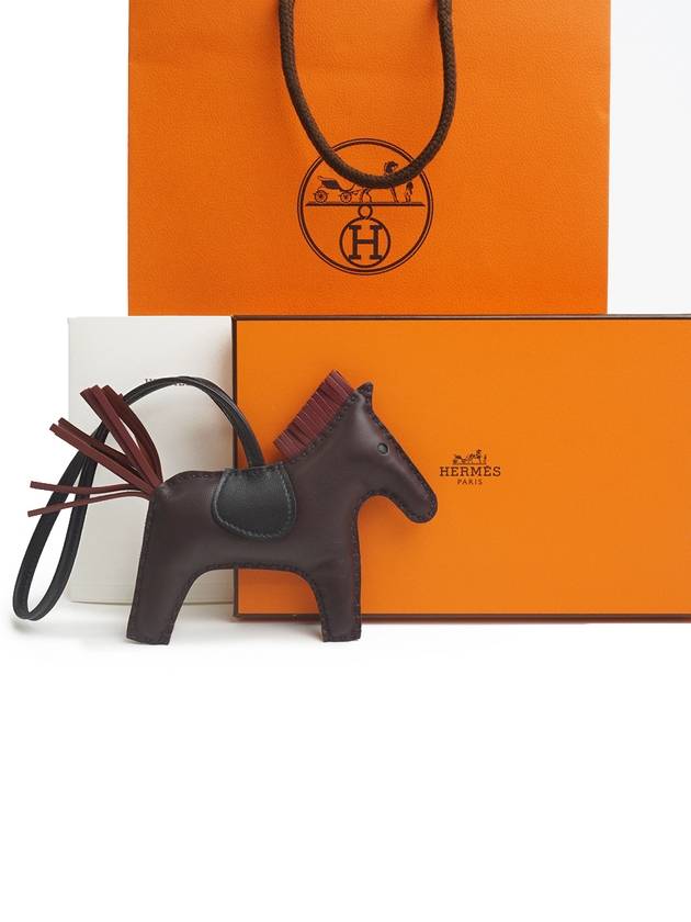 Rodeo bag charm MM ROUGE SELLIER full set - HERMES - BALAAN 1