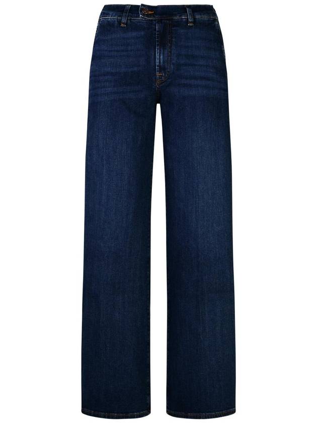 7 For All Mankind 'Lotta' Tailored Blue Cotton Jeans - 7 FOR ALL MANKIND - BALAAN 1