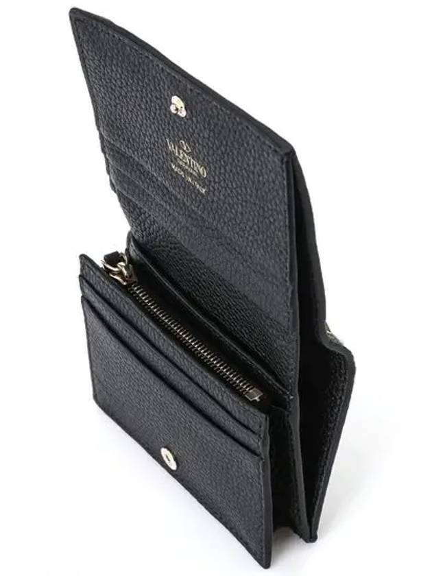 Rockstud Logo Bicycle Wallet Black - VALENTINO - BALAAN.