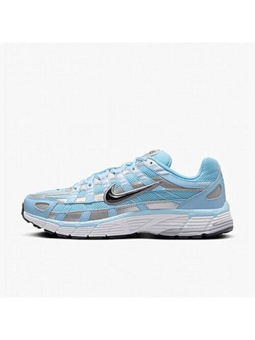 P 6000 Metallic Low Top Sneakers Aquarius Blue Black - NIKE - BALAAN 1