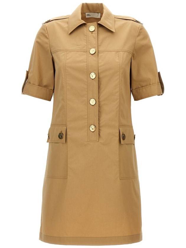 Camp Button Up Midi Dress Safari Sand - TORY BURCH - BALAAN 2