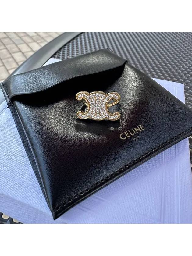 Women's Crystal Triomphe Rhinestone Ring Gold - CELINE - BALAAN 9