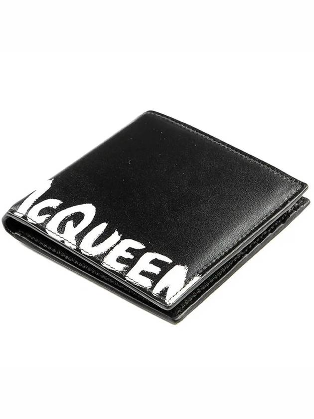 Logo Print Half Wallet Black - ALEXANDER MCQUEEN - BALAAN 5