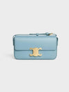 Claude Shiny Calfskin Shoulder Bag Blue - CELINE - BALAAN 2