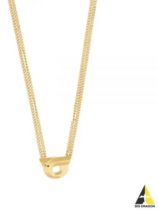 Layered Brass Necklace Gold - SALVATORE FERRAGAMO - BALAAN 2