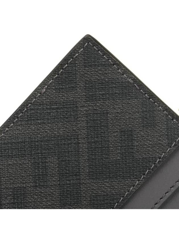 Diagonal FF Canvas Card Wallet Gray - FENDI - BALAAN 9