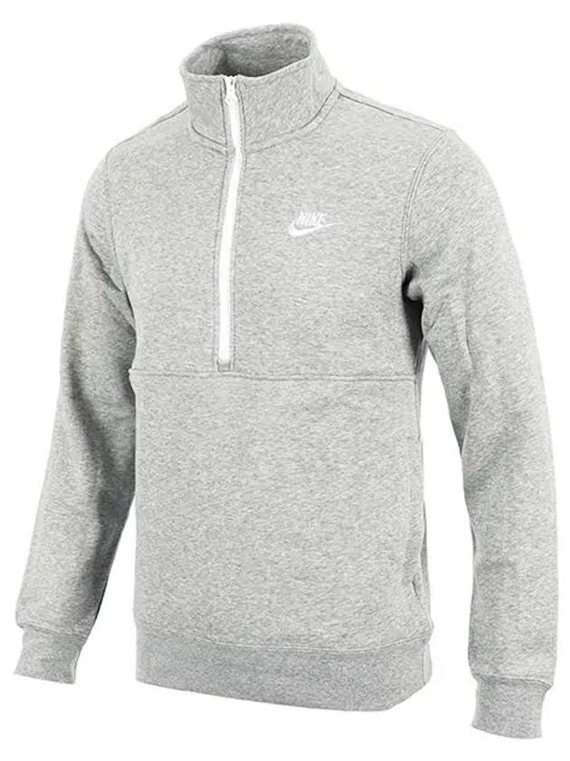 Genuine Sportswear Club Brushed Half Zip Top DD4733 066 - NIKE - BALAAN 3