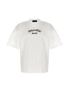 Logo Print Short Sleeve T Shirt White - DSQUARED2 - BALAAN 1