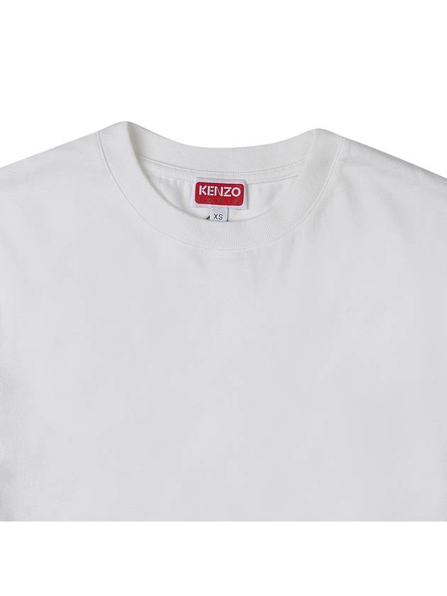 Logo Patch Short Sleeve T-shirt White - KENZO - BALAAN 4