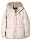 Triangle Logo Goose Down Padded Jacket Ivory - PRADA - BALAAN 2