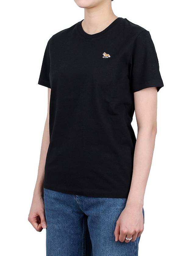 Baby Fox Patch Regular Short Sleeve T-Shirt Black - MAISON KITSUNE - BALAAN 4