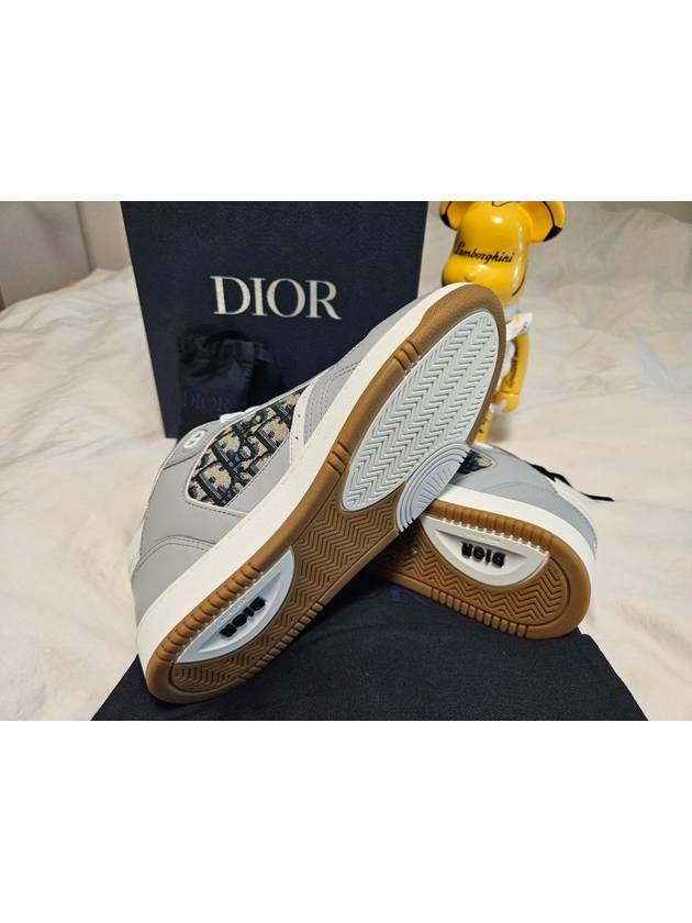 B27 Smooth Calfskin Low Top Sneakers Grey - DIOR - BALAAN 6