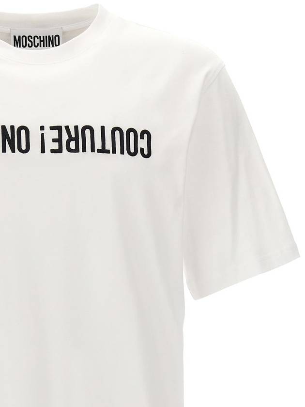 Moschino Logo Embroidery T-Shirt - MOSCHINO - BALAAN 3