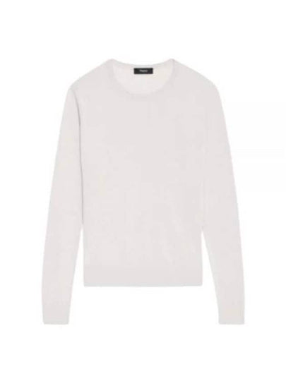 Regal Wool Crew Neck Knit Top New Ivory - THEORY - BALAAN 2