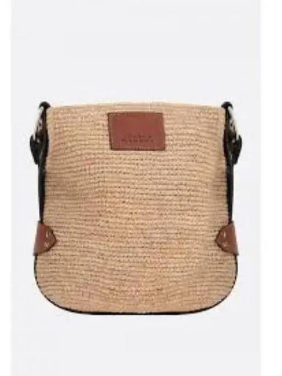 Logo Patch Raffia Cross Bag Beige - ISABEL MARANT - BALAAN 2