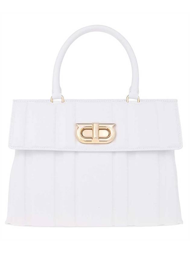 Gancini Hand Cross Bag White - SALVATORE FERRAGAMO - BALAAN 2