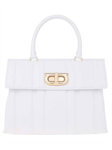 Gancini Hand Cross Bag White - SALVATORE FERRAGAMO - BALAAN 1