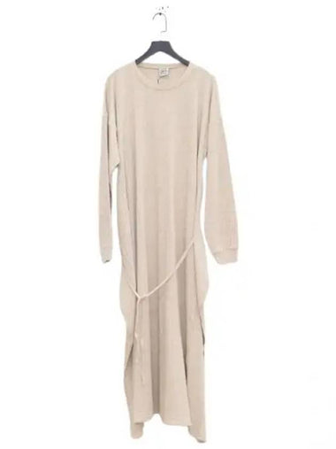 Show Kaftan Women s Long Wrap Dress Oversized Fit DRSH RIB 000 OFF WHITE - BASERANGE - BALAAN 1