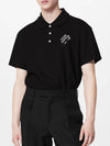 Signature Embroidery Polo Shirt Noir - LOUIS VUITTON - BALAAN 3