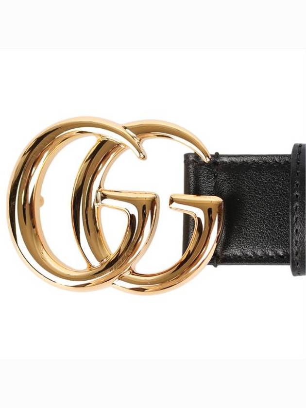 Men's GG Marmont Buckle Belt Black - GUCCI - BALAAN 6