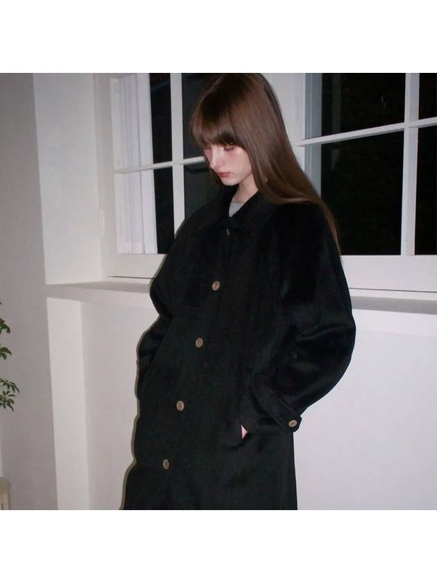 Parisian Wool Trench Coat Black - LETTER FROM MOON - BALAAN 8