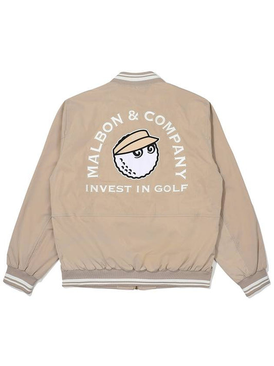 Invest in Golf Stadium Jacket BEIGE MAN - MALBON GOLF - BALAAN 2