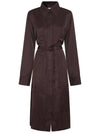 Viscose Trench Coat Brown - JIL SANDER - BALAAN 1