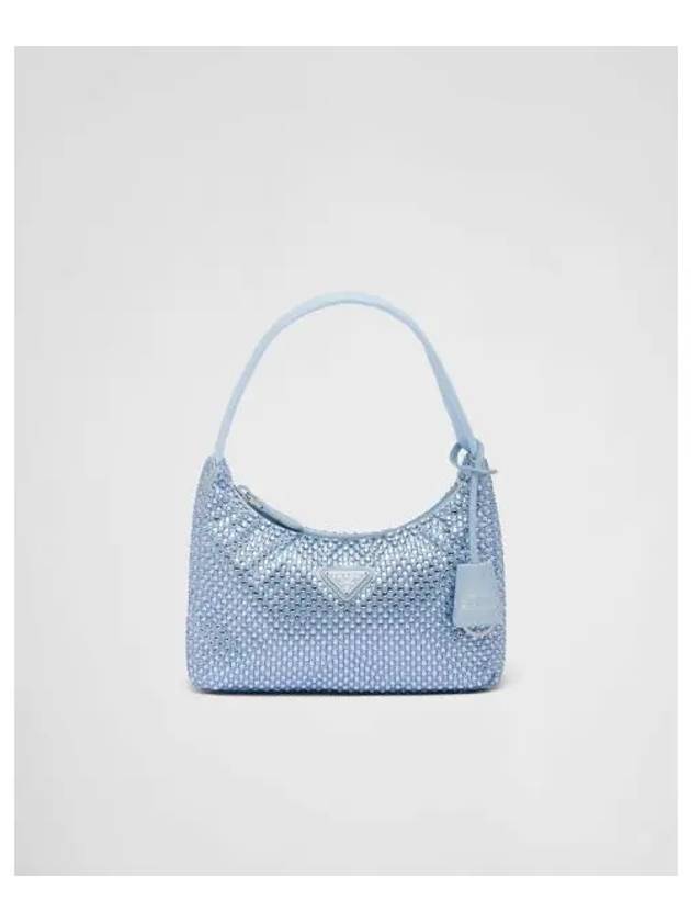 Crystal Satin Mini Bag Blue - PRADA - BALAAN 2