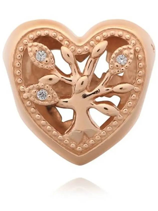 Openwork Family Tree Heart Bracelet Charm Rose Gold - PANDORA - BALAAN 4