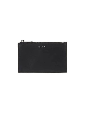 PS Color Block Zipper Card Wallet Black - PAUL SMITH - BALAAN 1