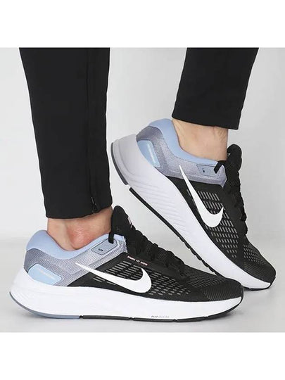 Air Zoom Structure 24 Low Top Sneakers Black Blue - NIKE - BALAAN 2