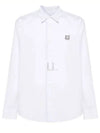 Fox Patch Cotton Long Sleeve Shirt White - MAISON KITSUNE - BALAAN 2