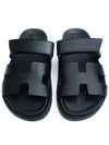 Chypre Sandals Slippers Noir - HERMES - BALAAN 2