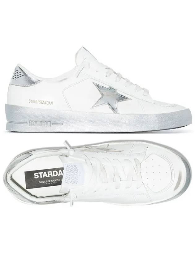 Stardan Silver Tab Low Top Sneakers White - GOLDEN GOOSE - BALAAN 5