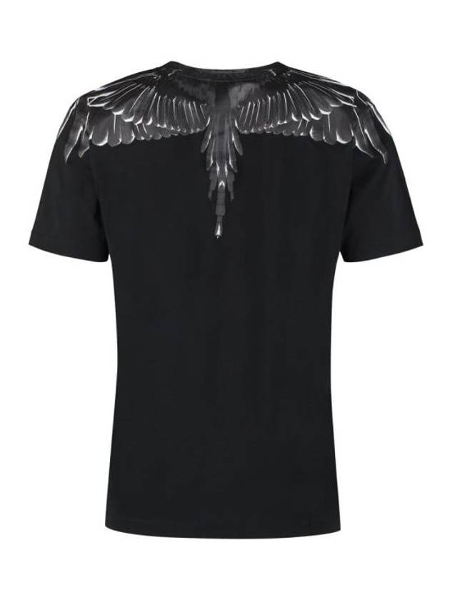 Men's Icon Wings Short Sleeve T-Shirt Black - MARCELO BURLON - BALAAN 3