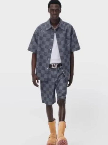 Horsebit Short Sleeved Chambray Shirt 1AFXLQ - LOUIS VUITTON - BALAAN 1