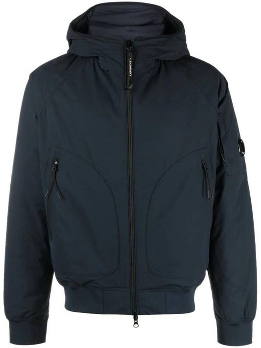 Pro-Tech Ribbed Hooded Jacket Navy - CP COMPANY - BALAAN 1