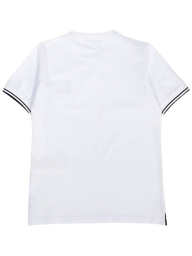 Kids Logo Patch Short Sleeve T-Shirt White - STONE ISLAND - BALAAN 3