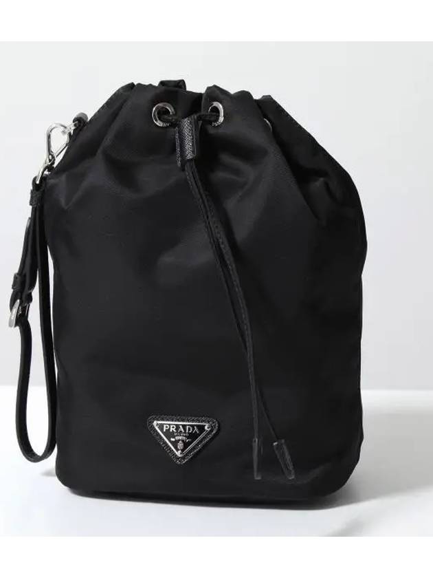 Re-Nylon Drawstring Pouch Black - PRADA - BALAAN 2