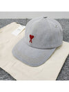 Embroidered Logo Ball Cap Jabel Grey - AMI - BALAAN 4