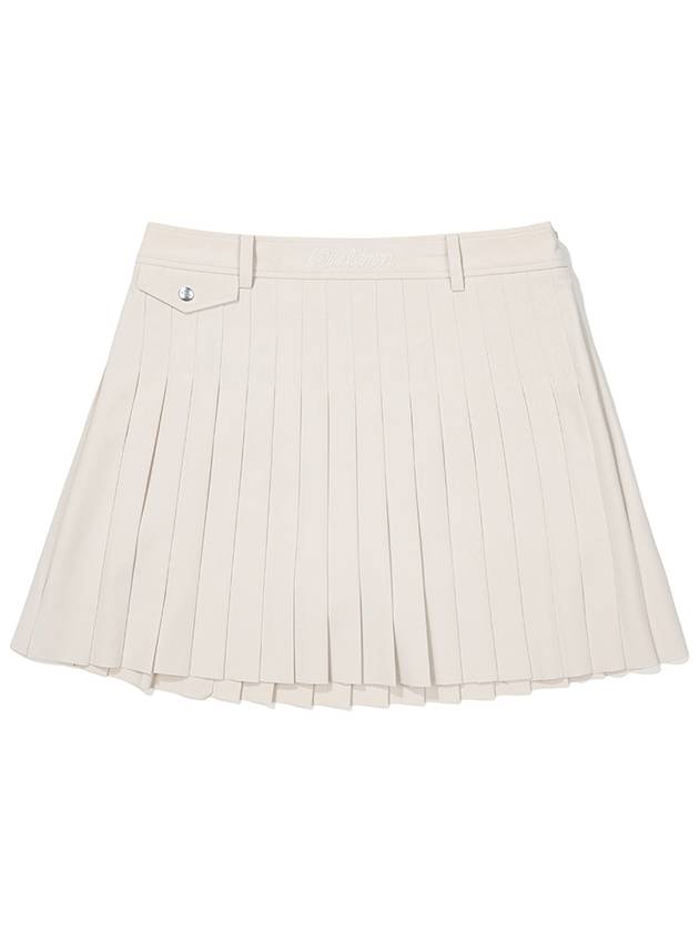 Teeing twill pleated skirt CREAM WOMAN - MALBON GOLF - BALAAN 1