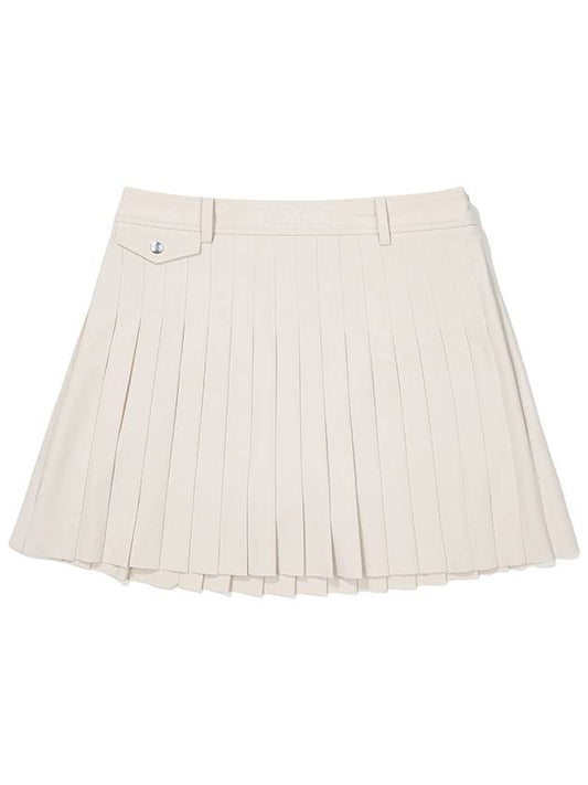 Teeing twill pleated skirt CREAM WOMAN - MALBON GOLF - BALAAN 1