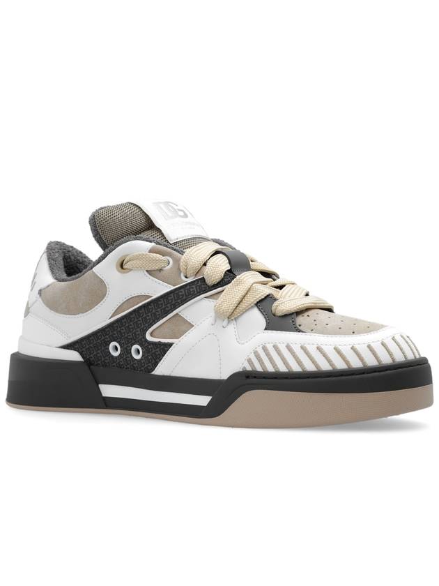 23 fw Taupe White Leather New Rome Sneakers CS2211AO482HKXBK B0480738660 - DOLCE&GABBANA - BALAAN 5