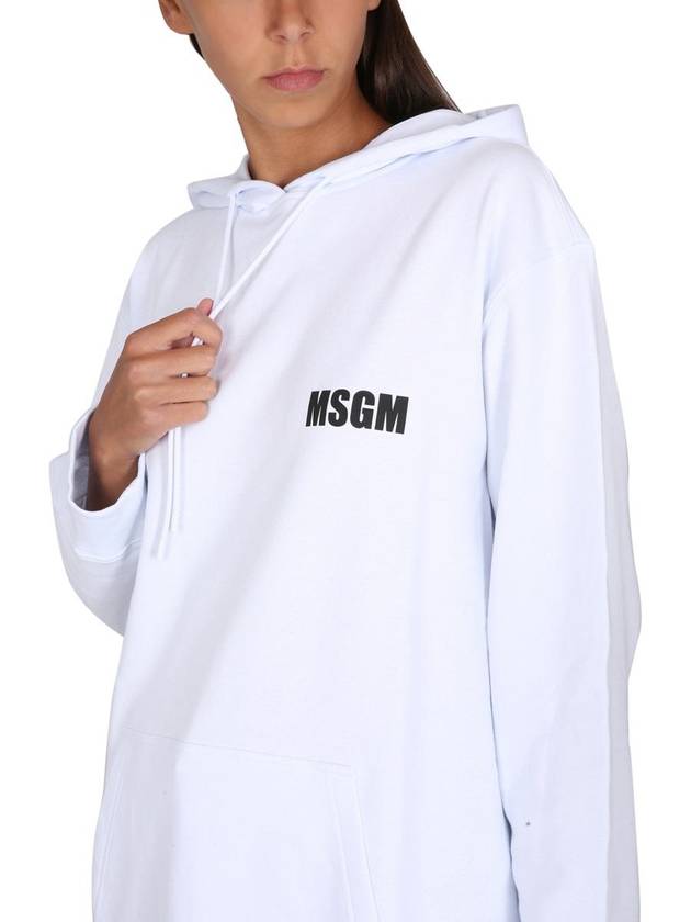 hooded sweatshirt 3441MDM78 23700001 WHITE - MSGM - BALAAN 5