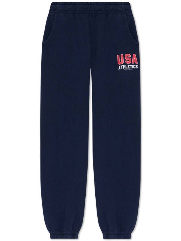 Sporty & Rich Sweatpants With Logo, Unisex, Navy Blue - SPORTY & RICH - BALAAN 1