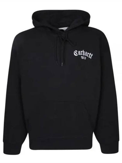 Onyx Script Embroidery Logo Hoodie Black - CARHARTT WIP - BALAAN 2